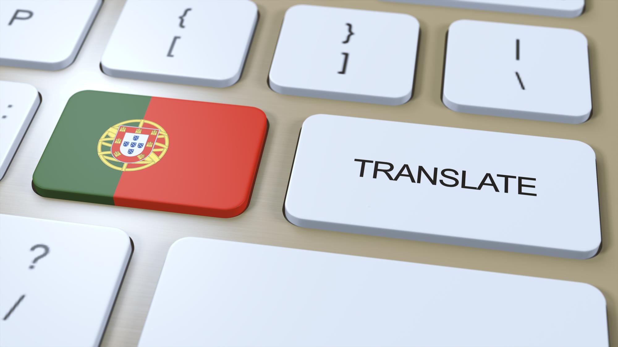 Traduza tradução do conceito de língua portuguesa da palavra botão com texto no teclado